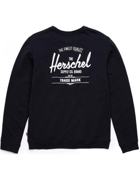 HERSCHEL MEN'S CREWNECK CLASSIC LOGO BLACK/WHITE -50032-00266