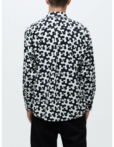Obey Ανδρικό Πουκάμισο Black / White pieces wove -181200264 Obey Ανδρικό Πουκάμισο Black / White pieces wove -181200264