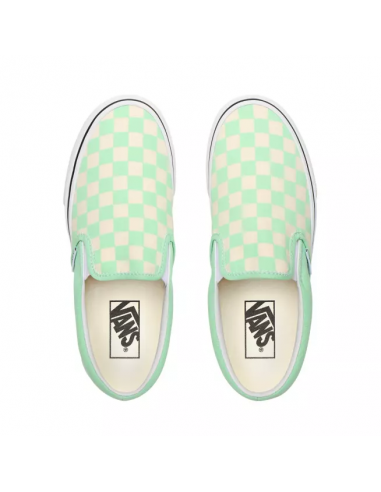 Vans Checkboard Classic Slip-On Women's Shoes Green Ash/True White  (VN0A4U38WS1)