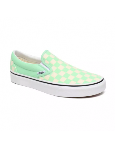 Vans Checkboard Classic Slip-On Women's Shoes Green Ash/True White  (VN0A4U38WS1)