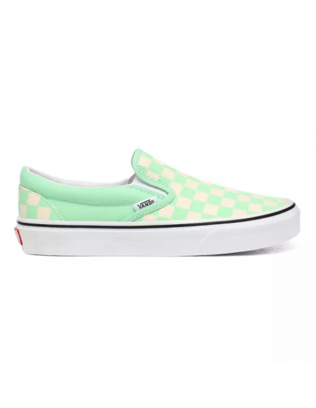 Vans Checkboard Classic Slip-On Women's Shoes Green Ash/True White  (VN0A4U38WS1)
