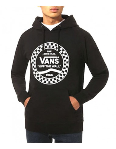 Vans Men's Side Stripe Font Hoodie -Black/White (VN0A456QBLK)