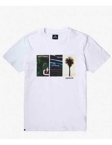 Emerson Logo Chromatic Pulse Photo Tee - White (201.EM33.99)
