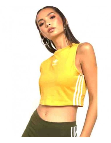 adidas yellow crop top