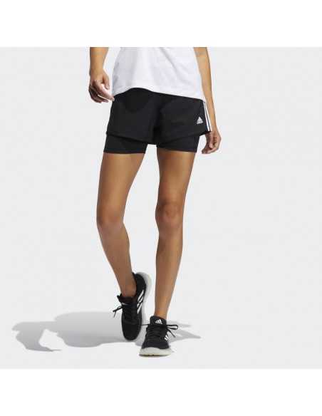 Adidas Originals Womens Pacer 3S Short 2 in 1 Black GL7686
