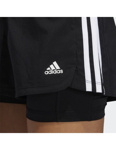 Adidas Originals Womens Pacer 3S Short 2 in 1 Black GL7686