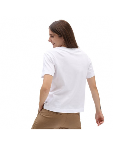 Vans Flying Κοντομάνικο Crop Top White (VN0A54QUWHT)