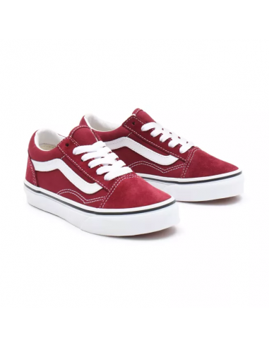 Vans Youth Old Skool Shoes -Pomegrante/True White (VN0A4UHZ9AK)