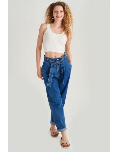 24 COLOURS Women's Jeans with Belt  - 80268