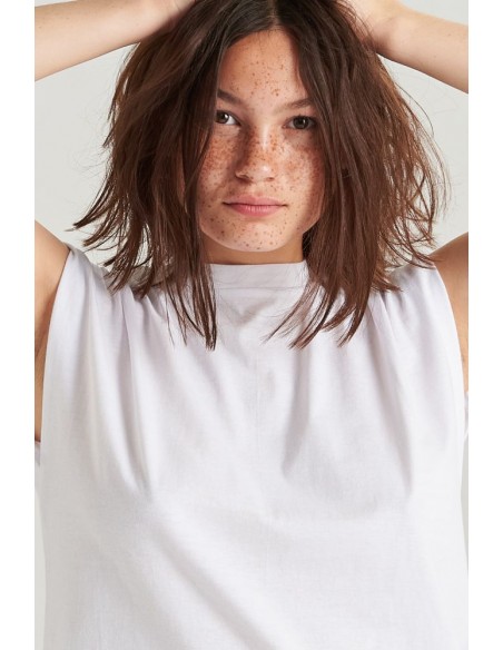 Γυναικεία Αμάνικη Μπλούζα 24 COLOURS White - 11501c