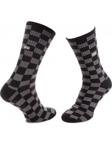 Vans Checkeboard Crew Socks (42.5-47) Black/Grey - VN0A3H3OBA5