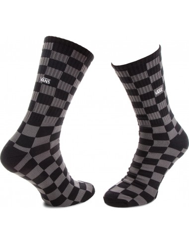 Vans Checkeboard Crew Socks (38.5-42) Black/Grey - VN0A3H3NBA5