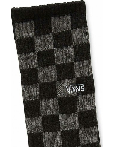 Vans Checkeboard Crew Socks (38.5-42) Black/Grey - VN0A3H3NBA5
