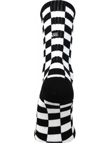 Vans Checkeboard Crew Socks (38.5-42) Black/White - VN0A3H3NHU0