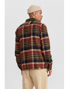 Anerkjendt Aklion Check Overshirt in Deep Forest - 900247 2