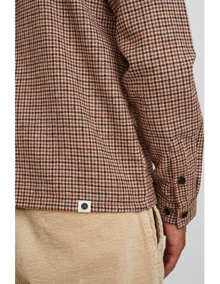 Anerkjendt Akcuba Houndstooth Overshirt in Incense - 900228