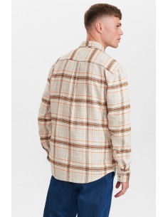 Anerkjendt Akkonrad Brushed Check Shirt in Chili - 900319 2