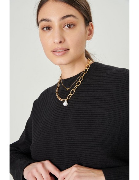 Γυναικείο πουλόβερ 24 COLOURS Μαύρο - 40847a