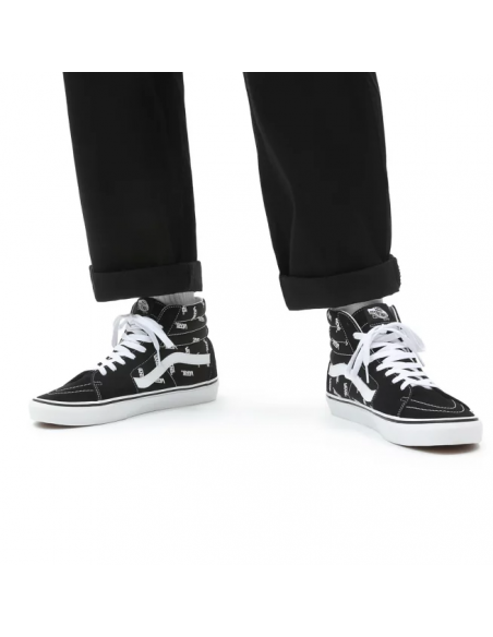 Vans SK8-Hi Shoes Black/True White Monogram - VN0A32QGQW7