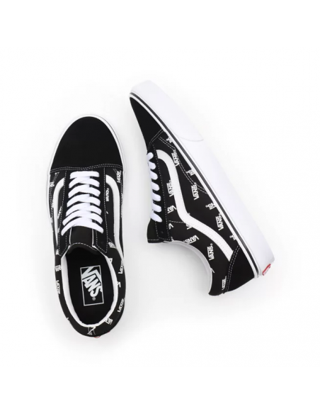Vans Old Skool Shoes Black/True White Monogram - VN0A3WKTQW7