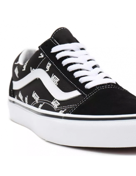 Vans Old Skool Shoes Black/True White Monogram - VN0A3WKTQW7