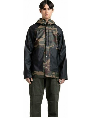 HERSCHEL MEN'S RAINWEAR CLASSIC /  WOODLAND CAMO/BLACK -50001-000312