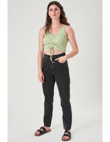 24 COLOURS Women's Mom Jeans -WET FLOOR High Waist  - 80234