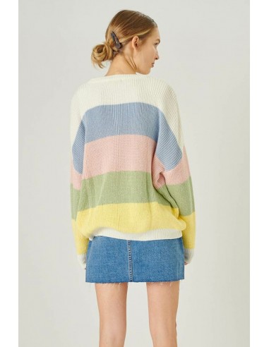 Γυναικεία Πλεκτή Μπλούζα Ριγέ 24COLOURS - 40835 Γυναικεία Πλεκτή Μπλούζα Ριγέ 24COLOURS - 40835