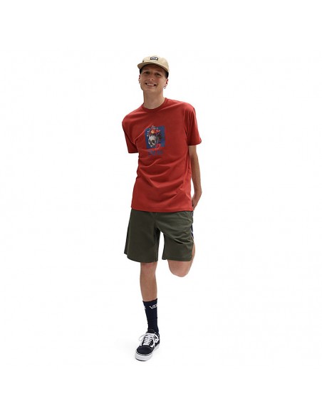 Vans Death Blooms T-shirt Chili Oil - VN0A7PKISQ6