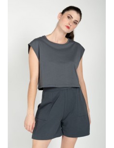 24 COLOURS Women's Casual Shorts in Anthracite - 60632a 2