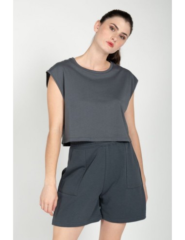 24 COLOURS Women's Casual Shorts in Anthracite - 60632a 24 COLOURS Women's Casual Shorts in Anthracite - 60632a