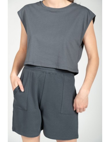 24 COLOURS Women's Casual Shorts in Anthracite - 60632a 24 COLOURS Women's Casual Shorts in Anthracite - 60632a