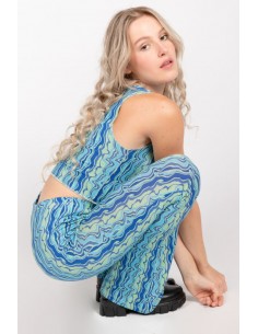 24 COLOURS Illusion Crop Top Turquoise - 11746c 2