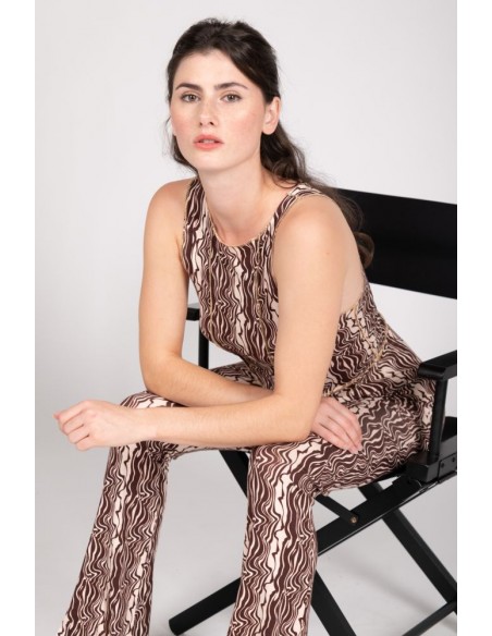 24 COLOURS Illusion Pants Brown - 60633a