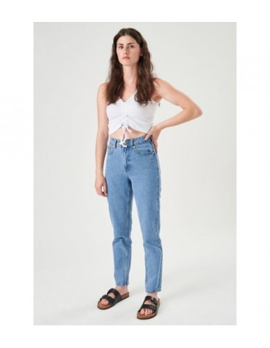 24COLOURS  Women's Mom Jean Pants -WET FLOOR High Waist - 80233