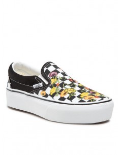 Vans Classic Slip-On Platform Poppy Checkerboard Black - VN0A5KXIBML 2