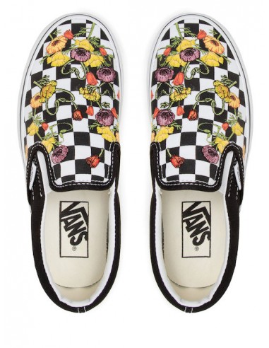 Vans Classic Slip-On Platform Poppy Checkerboard Black - VN0A5KXIBML