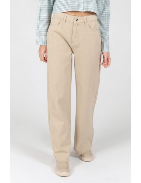 24 Colours Denim Pants in Beige - 80302