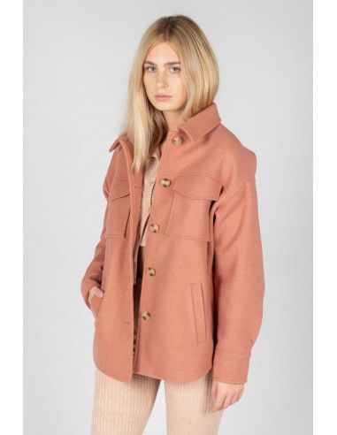 24 Colours Oversized Jacket in Rose - 90386a