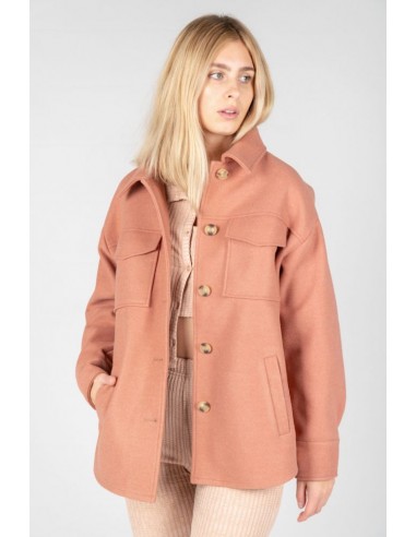 24 Colours Oversized Jacket in Rose - 90386a