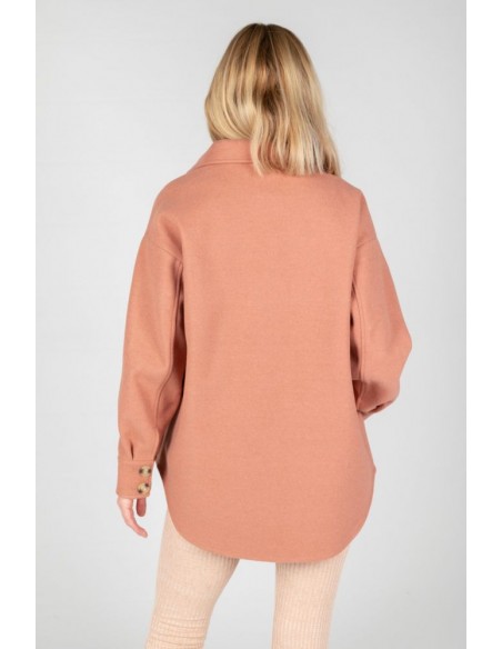 24 Colours Oversized Jacket in Rose - 90386a