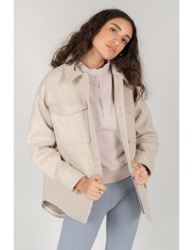 24 Colours Oversized Jacket in Beige - 90386b