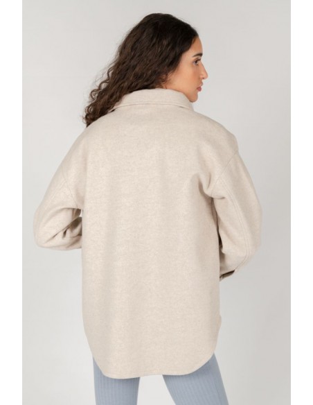 24 Colours Oversized Jacket in Beige - 90386b