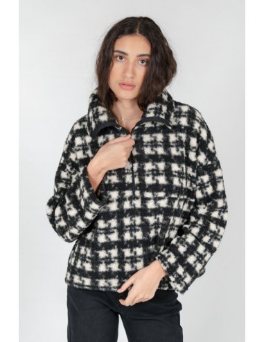 24 Colours Teddy Checked Shirt in Black - 50721c