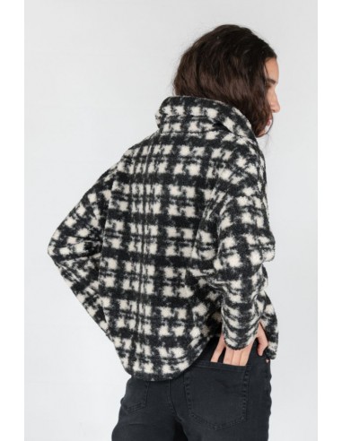 24 Colours Teddy Checked Shirt in Black - 50721c