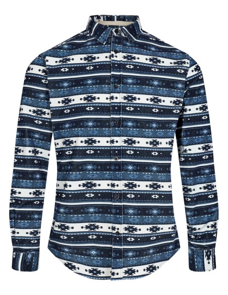 Anerkjendt Aklouis Corduroy AOP in Dark Navy - 900868-blue