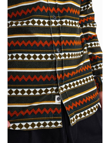 Anerkjendt Aklouis Corduroy AOP in Cinnamoln Stick - 900868-cin