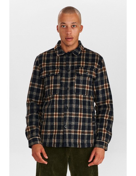 Anerkjendt Aklion Boiled Wool Overshirt in Incense