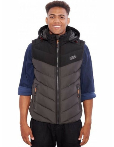 Ice Tech  Ανδρικό Αμάνικο Μπουφάν Μαύρο/Γκρι (G725-Black/Grey)