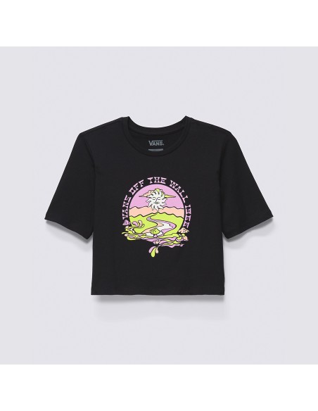 Vans Resort Mix Crop Tee Black - VN0003PPBLK